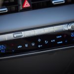 Hyundai IONIQ 5 close up of front dashboard heater and air conditioning unit