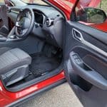 MG ZS EV view in open driver side door