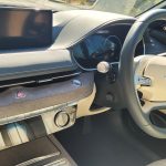 Genesis G80 electric vehicle front dash in day time