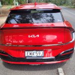 Red Kia EV6 GT-Line exterior rear view