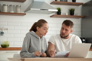 Couple looking at energy bill