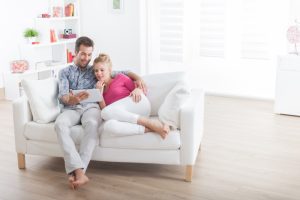 Couple looking at energy bill