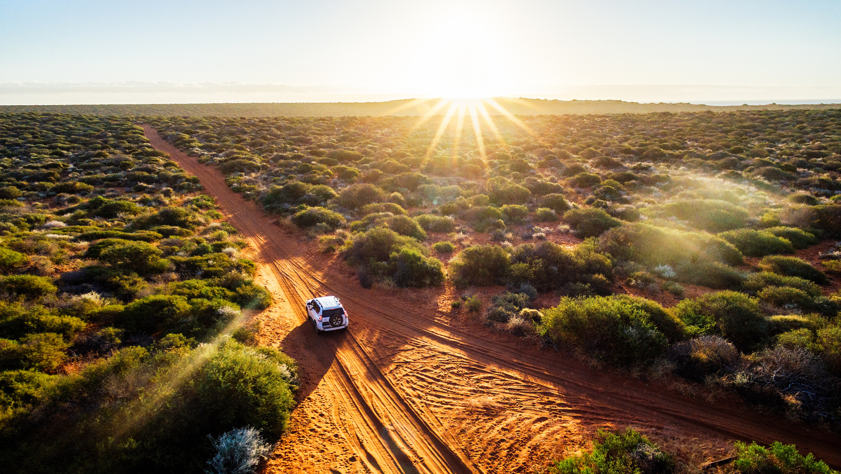Off road vehicle in outback Australia