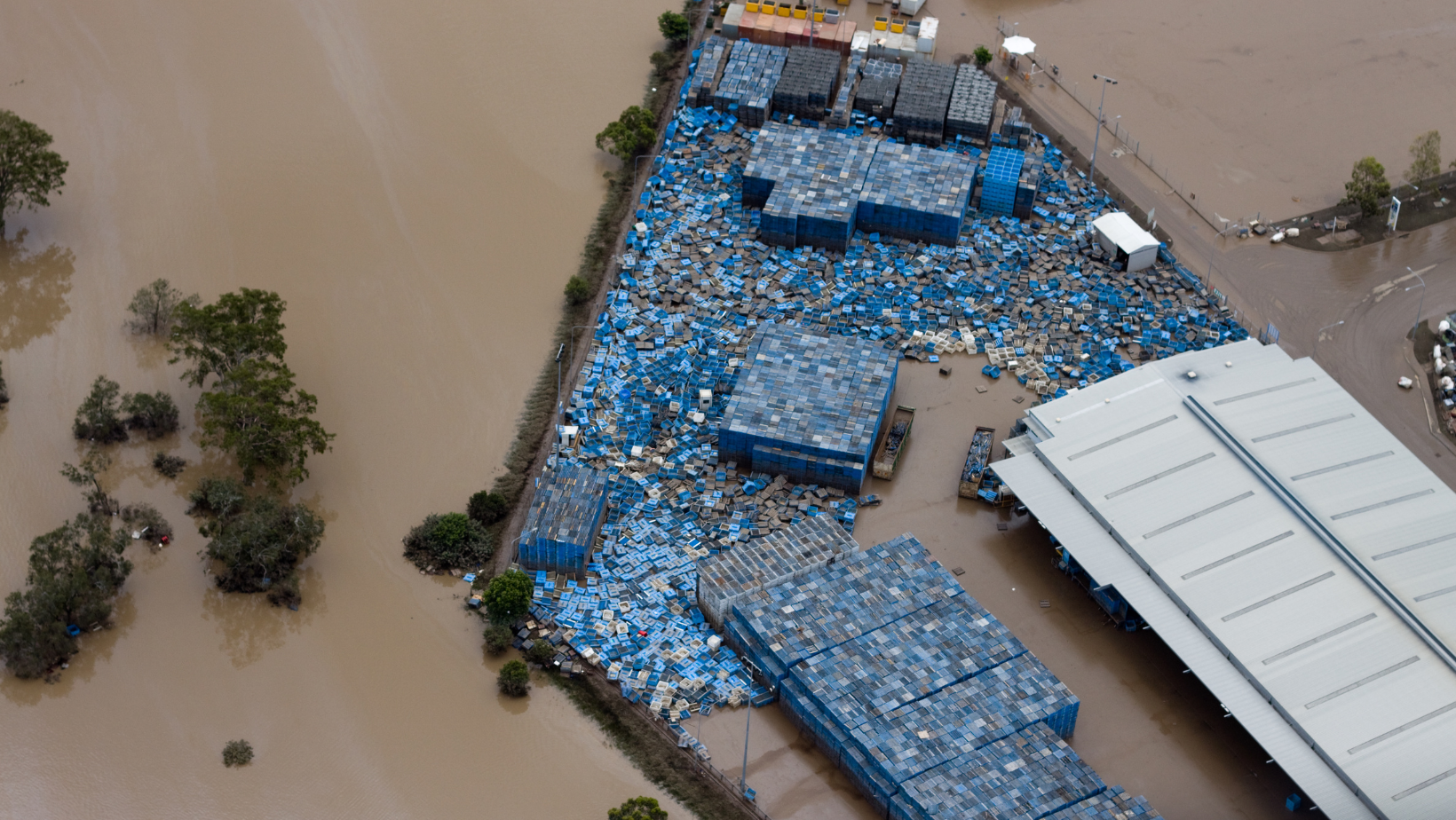 Flooded business premesis in Queensland, Australia